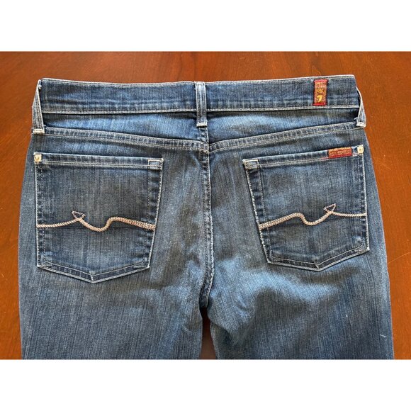 7 For All Mankind SFAM Y2K Bootcut Jeans Low Rise Medium Wash Size 29 - Picture 11 of 12